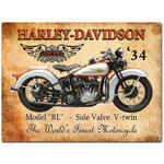 Harley-Davidson Motorcycle RL Tin Sign
