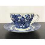 Churchill England Blue Willow Tea Cup & Saucer 