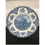 VINTAGE Johnson Bros Old Britian Blarney Castles Dinner Plate - 25 cm - Blue & White 