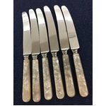 VINTAGE Lee & Wigfull Mother of Pearl Handled Knives x 6