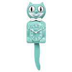 Kit-Cat Klock - Ocean Wave - Light Green - Rockabilly Cat Clock
