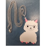 Acrylic Llama Necklace | Pink