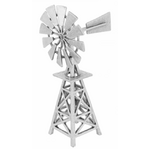 Decorative Windmill - 12 cm - Australian Classic - Silver Finish