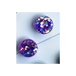 GlitterPOP Stud Earrings | Little Puddles | Single Pair | Blue
