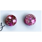GlitterPOP Stud Earrings | Little Puddles | Single Pair | Dark Pink