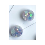 GlitterPOP Stud Earrings | Little Puddles | Single Pair | Snow