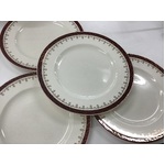 Alfred Meakin Burgundy Gold Plates x 4 - 22 cm Diameter