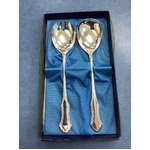 VINTAGE Rodd Duchess Silverplate Serving Spoons - Boxed 