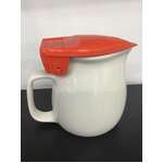 VINTAGE Ceramic Kettle - White Base Orange Lid - No Element or Cord 
