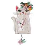 Pretty Kitty White - Pendulum Clock - Michelle Allen Designs