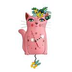 Pretty Kitty Pink - Pendulum Clock - Cat Clock - Michelle Allen Designs
