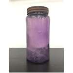 ANTIQUE Purple Glass Jar w Lid - 17 cm Tall