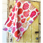 Tea Towel - Anna Chandler - Pink Vases - 100% Cotton 