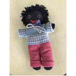 VINTAGE Black Rag Doll - 28 cm Tall 