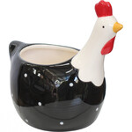Black Chicken Planter Pot