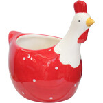 Red Chicken Planter Pot