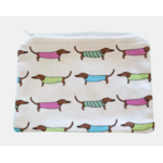 Sausage Dogs | Zip Pouch | Drill Cotton