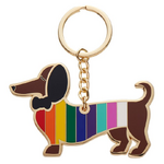 Spiffy the Supportive Dog Enamel Key Ring | Erstwilder | Pride & Joy 2022