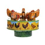 Wind Up Tin Toy - Pecking Chickens