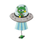 Time Travellor - Flying Spaceship - Wall Clock w Pendulum - Michelle Allen Designs 