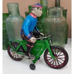 Man on Bicycle Wind Up Tin Toy