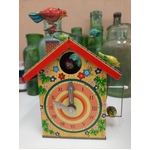Bird House Wind Up Tin Toy