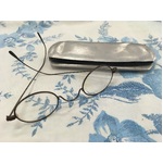 VINTAGE Spectacles in Metal Case - Wire Framed