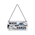 Wash Your Hands Please - Hanging Tin Sign 20 x 10 cm - Nostalgic Art