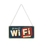 We Have Free Wifi - Hanging Tin Sign 20 x 10 cm - Nostalgic Art