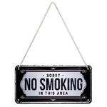 Sorry No Smoking In This Area - Hanging Tin Sign 20 x 10 cm - Nostalgic Art