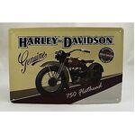 Harley Davidson 750 Flathead  - Medium Tin Sign - Nostalgic Art - 30 x 20 cm