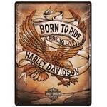 Harley Davidson Born to Ride Ride to Live - Large Tin Sign - Nostalgic Art - 30 x 40 cm