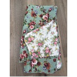 Quilted Throw Rug - Autumn Peonies Reversible Print - 140 x 150 cm