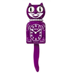 Lady Kit-Cat Klock - Boysenberry - Rockabilly Cat Clock
