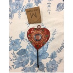 Heart Wall Hook - Hand Decorated Henna Style - Fair Trade