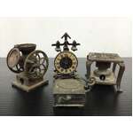 VINTAGE Novelty Pencil Sharpeners - Die Cast Metal Miniatures x 4