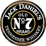 Jack Daniels No 7 Tin Sign - Round