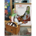 Wind Up Tin Toy - Lady Carrying A Goose
