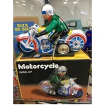 Motorcycle Wind Up Tin Toy | Large | Collectable Retro