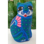 Mexican Small Cat Figurine - Hand-painted