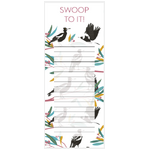 Swoop To It! Magpies Jotter - Note Pad with Magnet