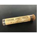 VINTAGE Faulding Junket Tablets Glass Tube w Cork & Paper Label 