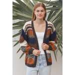 Wool Blend Cardigan | Earthy Patchwork | M/L
