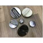 VINTAGE Chrome Fuel Cap x 6 | Mixed Sizes 