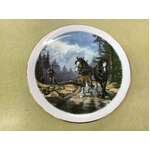 Duchess Bone China Display Plate | Draft Horses  Pulling Timber | Anthony Bailey | 22 cm Diameter