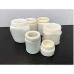 VINTAGE Milk Glass Jars x 6 
