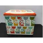 Kate Rhees Retro Cats Storage Tin | Hinged Lid | Elite Tins UK
