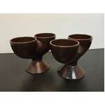 VINTAGE Double Egg Cup x 2 | Brown Plastic