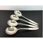VINTAGE Grosvenor Silver Plate Christine Soup Spoons x 4