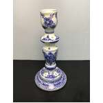 VINTAGE Delft Blue Candlestick Holder | 21 cm Tall 
